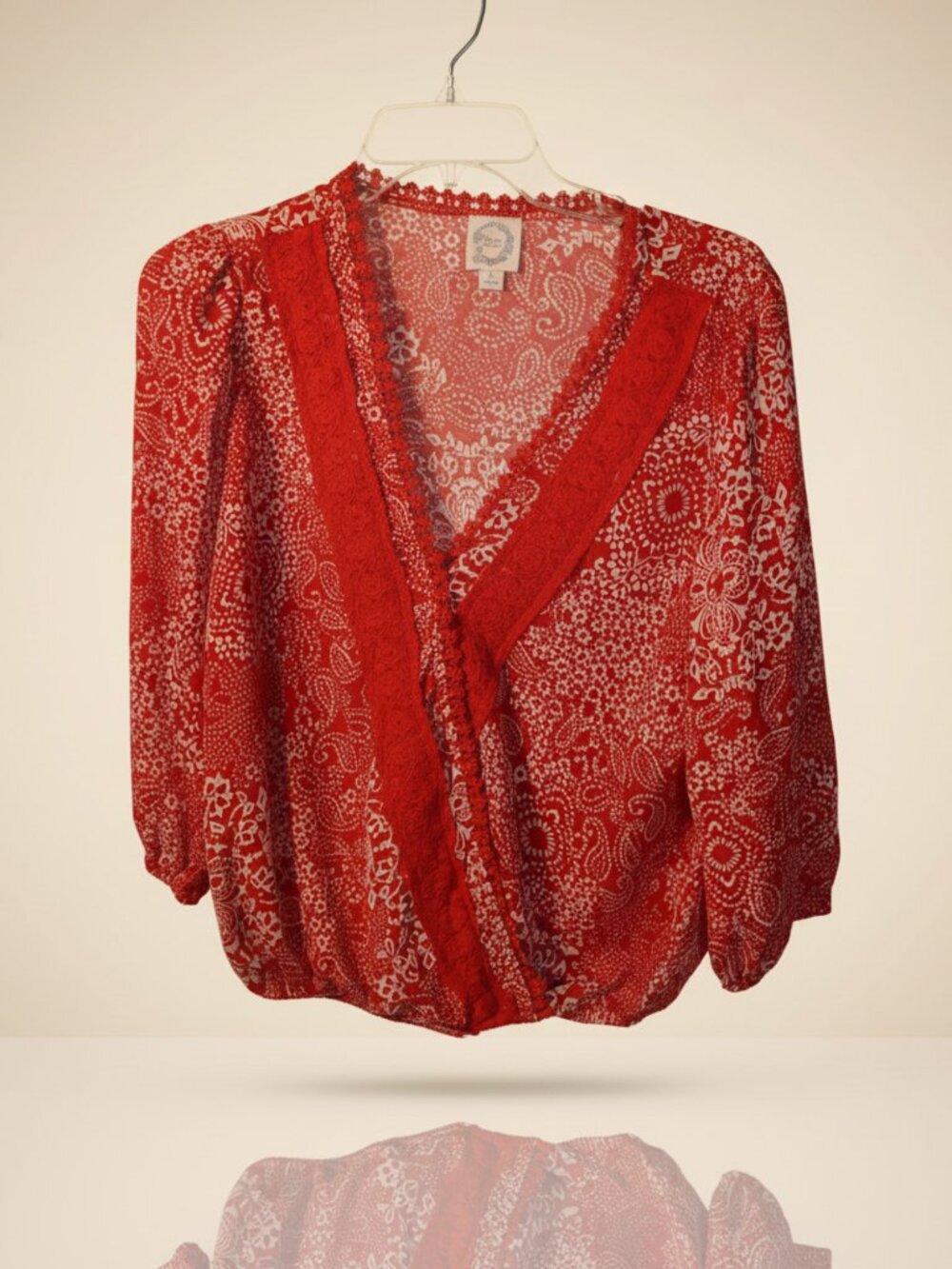 Blue Rain Blouse - Orange/Coral - Large